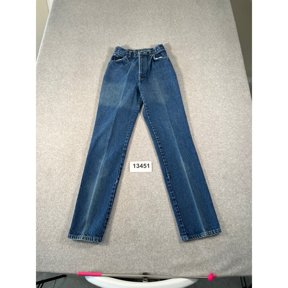 Vintage Chic Jeans Women 4/5 Blue Denim Cotton Medium Wash Casual Straight Leg